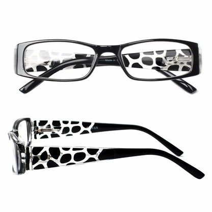 [Like New] 5 Pack Spring Hinge Reading Glasses Rectangular Multicolour 2.25 Power