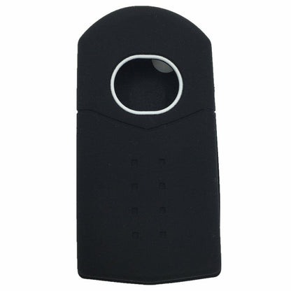 Ezzy Auto Silicone Key Fob Case 4 Buttons Black Pair Fit 3 5 6 CX-7