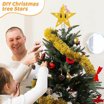 Mini Star Christmas Tree White Topper Retro Super Star Unique Design