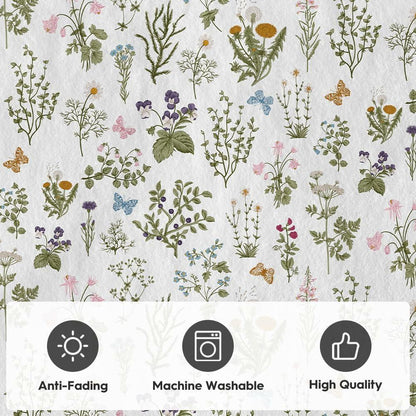 Artoid Mode Wild Floral Antique Herbs Area Rug Home Decor 5x7 Feet