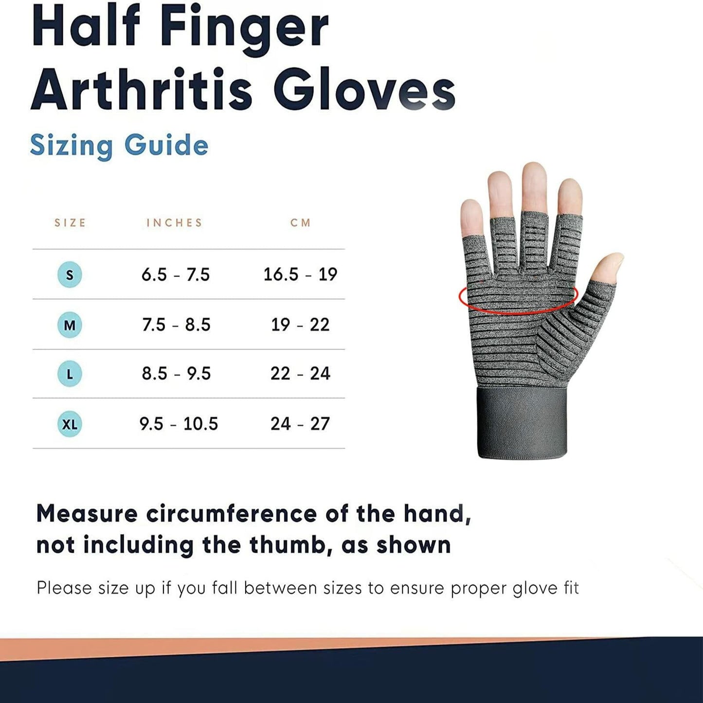 VigorGlove Copper Fit Arthritis Gloves Adjustable Belt Anti-Slip Black 2 Pairs M