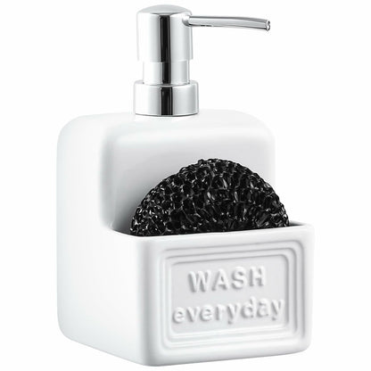 RQYIXI Ceramic Dish Soap Dispenser with Sponge Holder 2 Pack Kitchen