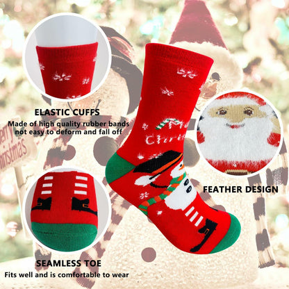 KKVXVEUQZ Men's Premium Cotton Christmas Socks 3 Pack