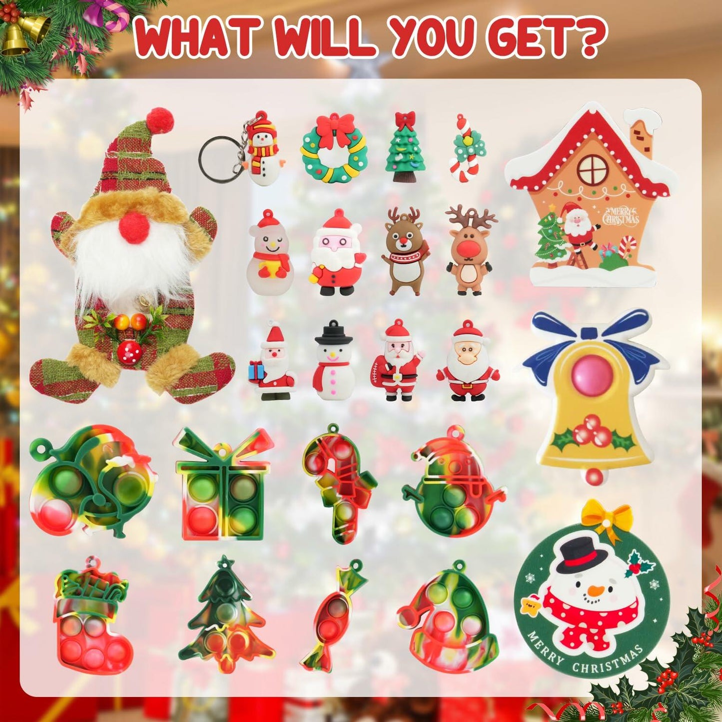 [Like New] BUSY DINOS Advent Calendar 2024 24 Days Christmas Tree Pendant Decoration