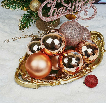 Emopeak 12Pcs Shatterproof Christmas Balls Ornaments 4 Style Multi Color