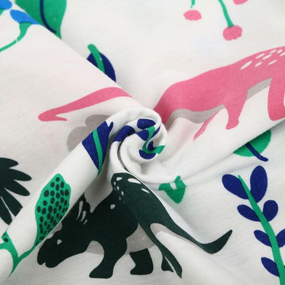 Dorhaeris Girls Cotton Long Sleeve Dinosaur A-line Crewneck Dress Size 2T
