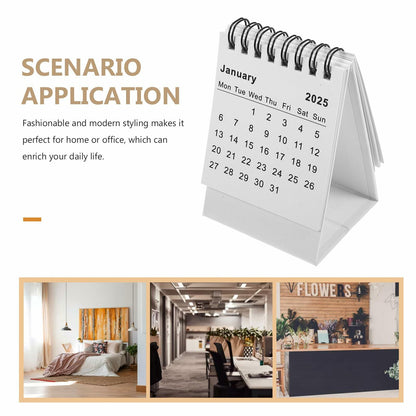Light House Mini Desk Calendar 2024-2025 White July 2024-Dec 2025