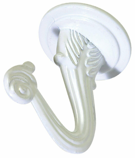 Hillman Group 122234 Swag Hook White Steel Ceiling Screw 30lb Capacity