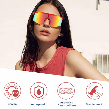 MARIDA UV400 Sports Sunglasses Adjustable Temple Men Women Unisex