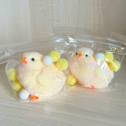 Gberlczz Handmade Chicken Squishy Stress Reliever Fuzzy Yellow Toy 3.52oz