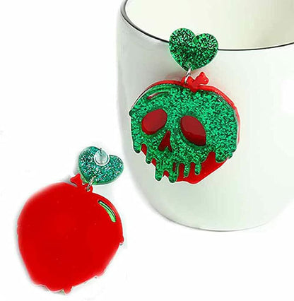 3 Pairs Halloween Horror Skull Earrings acrylic Gothic Skull Pumpkin Earring For