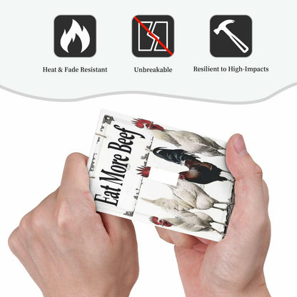 DWBGUO Rustic White Rooster 1 Gang Single Toggle Switch Plate Cover