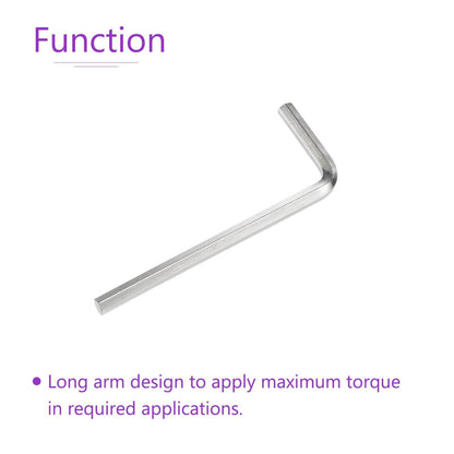 DMiotech 3/16" Hex Key Wrench L Shaped CR-V 2 Pack Aluminum 84mm