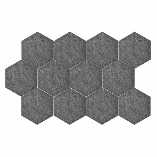 PATIKIL 12 Pack Acoustic Panels 12"x10" Self Adhesive Soundproof Wall Tiles