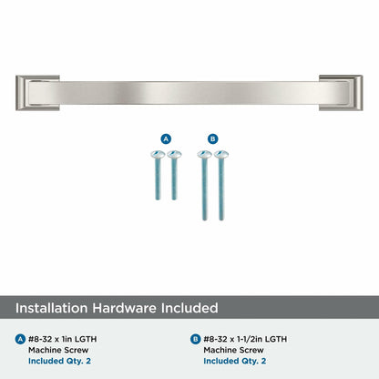 Amerock Candler Satin Nickel Cabinet Pull 7-9/16in Center-to-Center BP29350G10