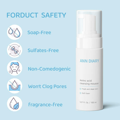 ANN DIARY Amino Acid Cleansing Mousse Hydrating Gentle Cleanser 150ML