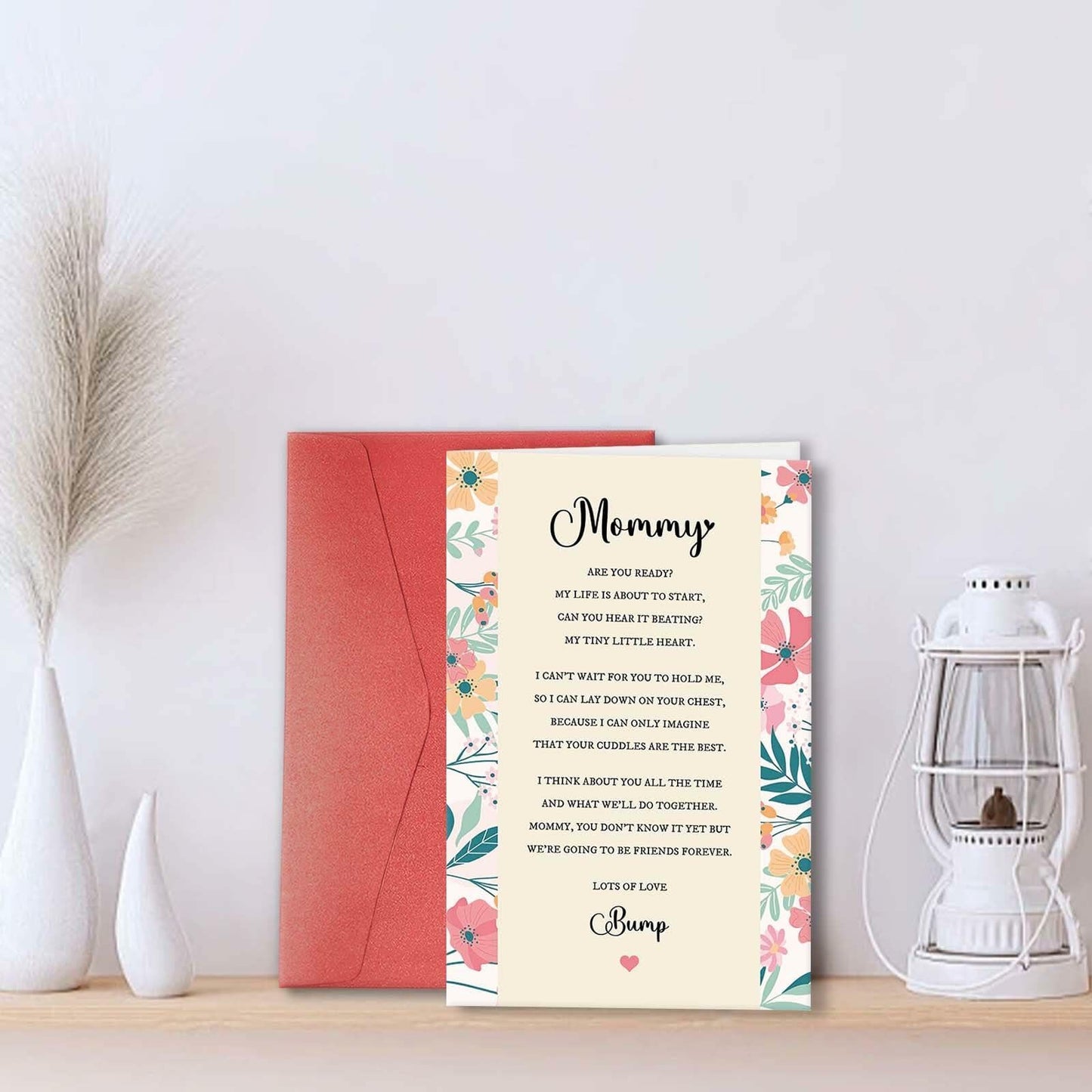 hvdler Poem Mother's Day Card for New Mom First Mother's Day Card White