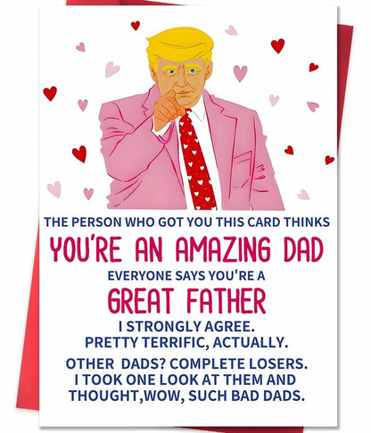 ACHICGIRL Funny Birthday Card for Dad Humor from Son Daughter Color ACH-123