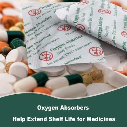 WVacFre Oxygen Absorbers 50cc Green Food Grade 200 Pack