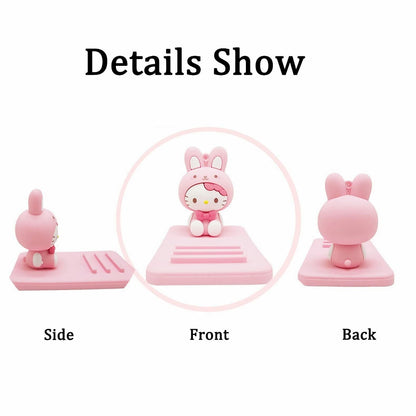 Sicpfuj Cute Phone Stand Desk Cell Phone Holder Blue Polyvinyl Chloride