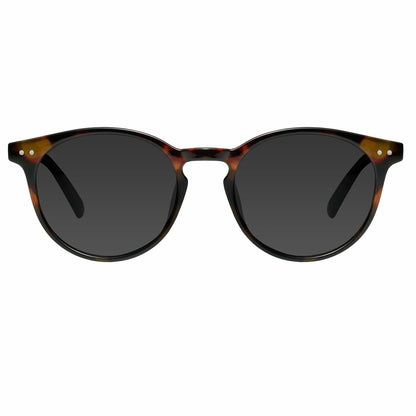 mosanana Polarized Round Sunglasses Small Tortoise Grey Casual Women MS52361