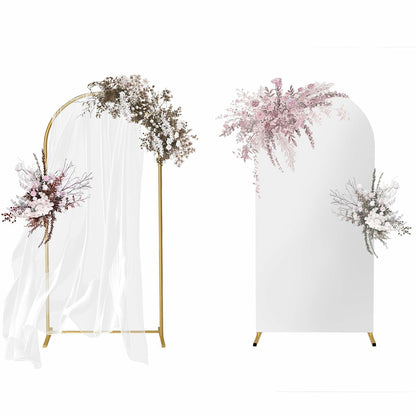 Yupend Wedding Arch Frame Metal Backdrop Stand 7.2FT Gold Balloon Arch