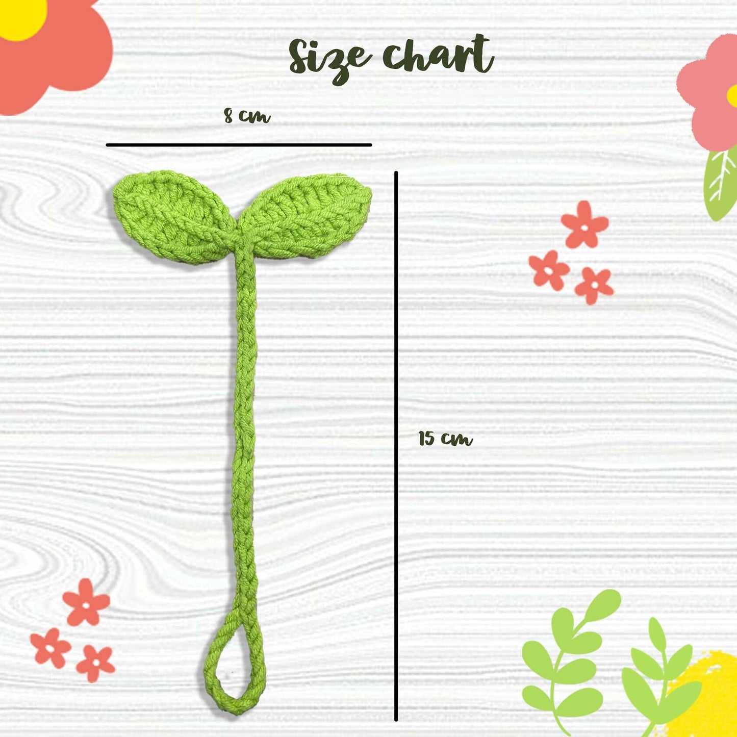 PIDELIGHT Handmade Knitted Crochet Leaf Sprout Multi-Functional Accessory
