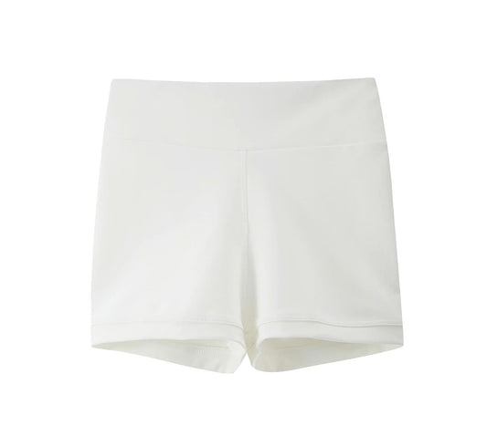Swdarz Girls White Gymnastics Shorts Spandex Biker 11-12Y