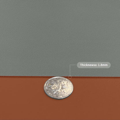 Zinkooat Leather Desk Mat 12x60 Inch 1.8mm Thick Brown+Gray