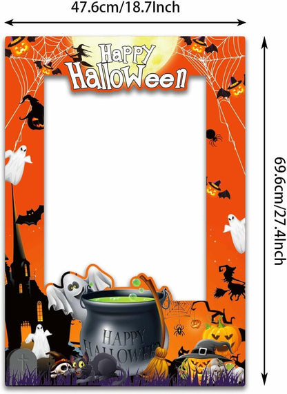 Generic Halloween Photo Booth Props 31 PCS Yellow Cartoon Paper Party
