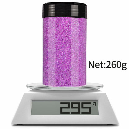 ANGXILIN 260g Iridescent Fine Glitter Shaker Bottle IRI Mix White Epoxy Resin