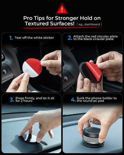 Vacuum Magnetic Phone Holder 360° Mount for MagSafe Strong Suction iPhone 15/16