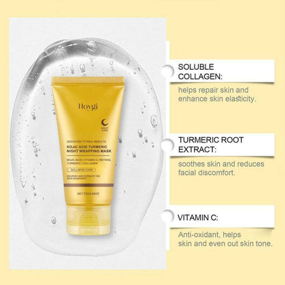 BestBy03/25 HOYGI Kojic Acid Turmeric Collagen Night Wrapping Mask 75ml