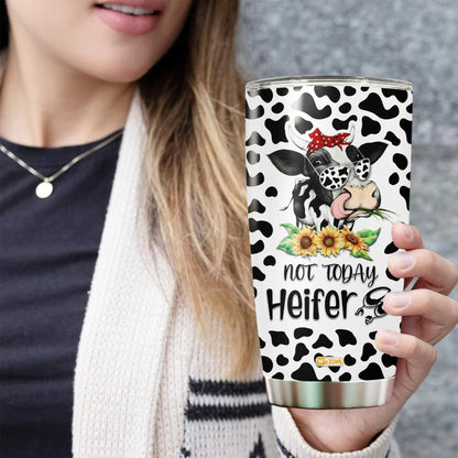 WAZONE Heifer Tumbler Cup Leopard Cow Stainless Steel 20oz Travel Mug
