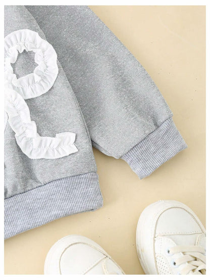 SOLY HUX Toddler Girl Crewneck Sweatshirt Grey Bows Graphic Size 5T