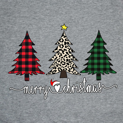 ADIAOA Women's Christmas Color-Block Botany Cartoon Shirt GreenTree Size M