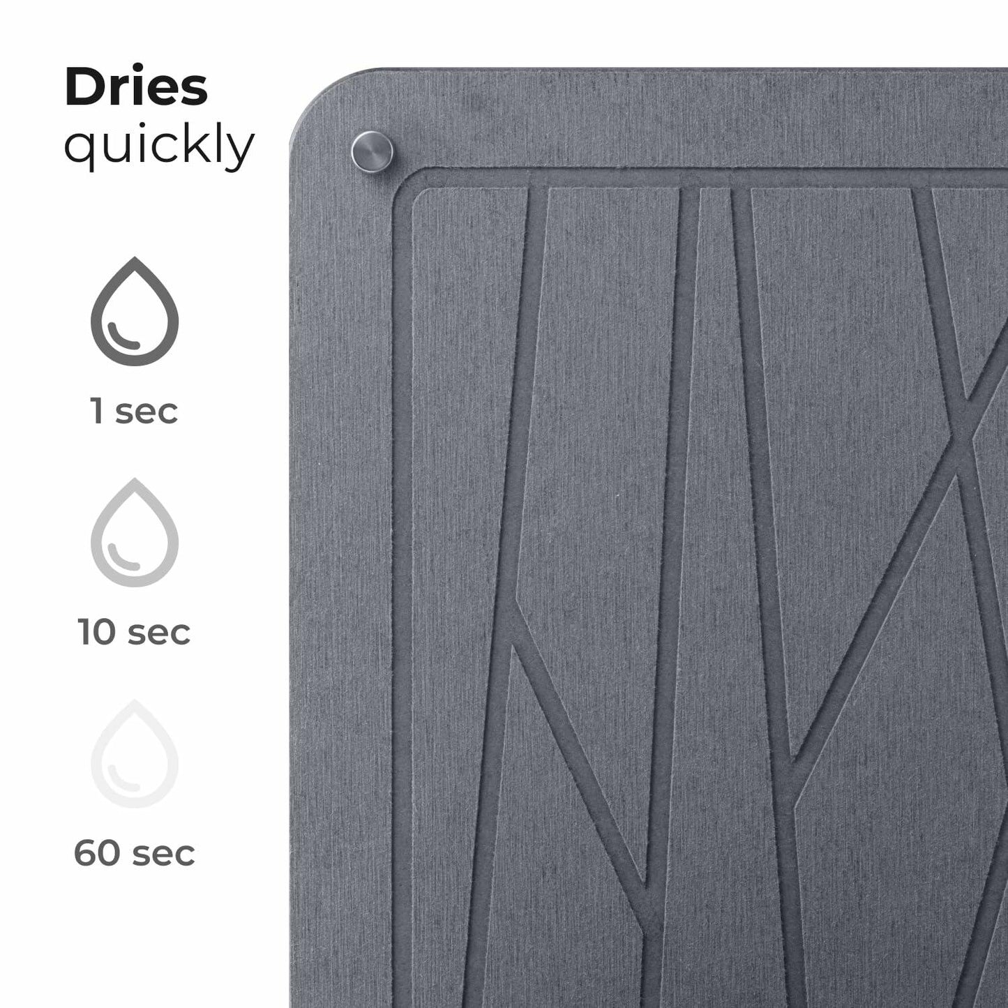 Zopanira Diatomaceous Earth Drying Stone Mat Gray 11.8x15.7 Kitchen Counter