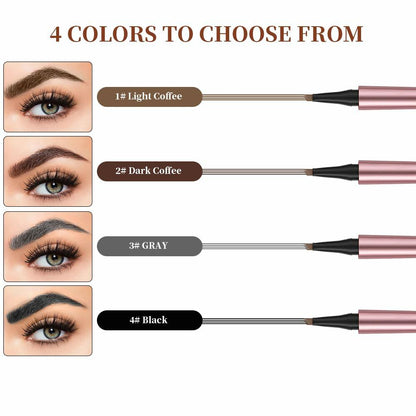 YIWANLLE 3D Microblading Eyebrow Tattoo Pencil Waterproof C-Black 1 Count