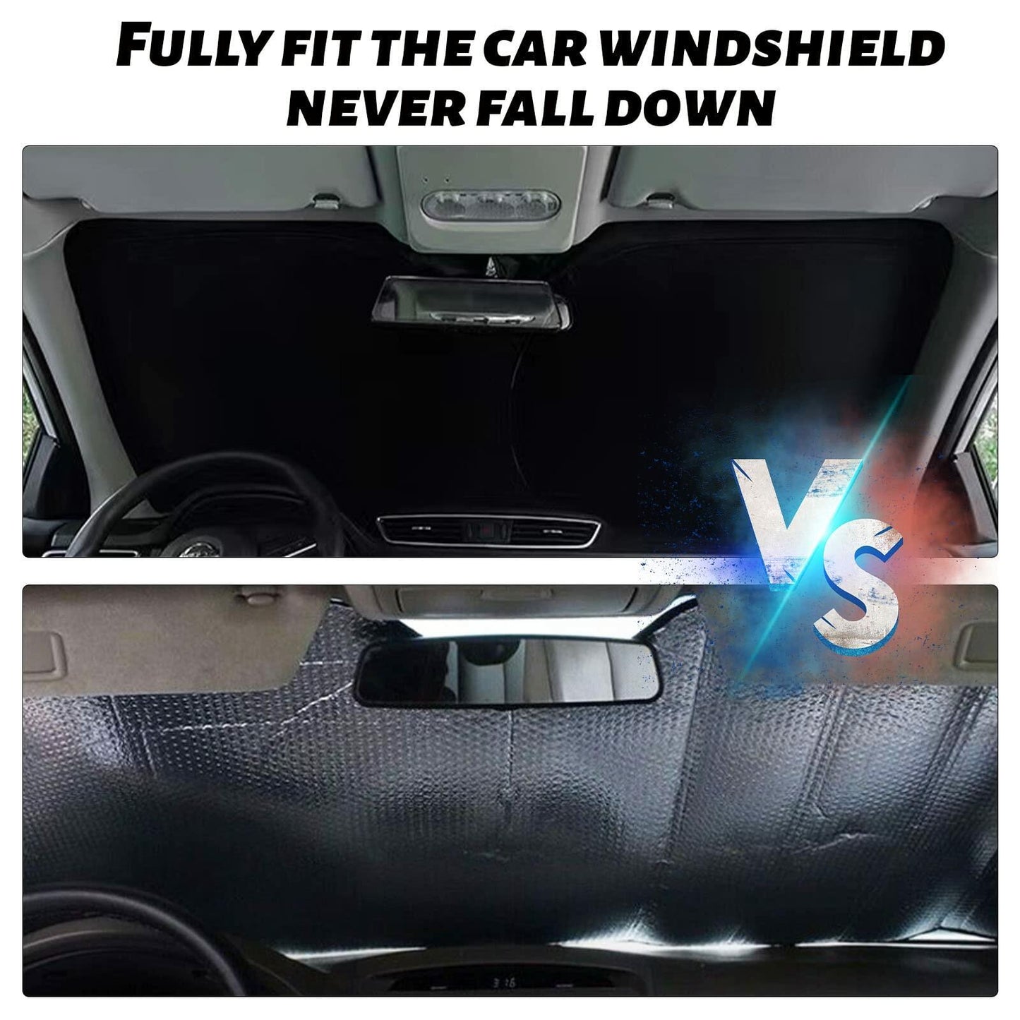 Moricere Windshield Sun Shade USA Flag Jeep Compass 2017-2023 Multi 6 Foldable