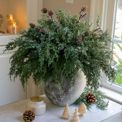 Ivydale 7 PCS Artificial Fall Stems 26in White Flowers Silk Greenery