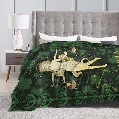 Aswuihz Libra Constellation Flannel Throw Blanket 60x50 Fuzzy Cozy