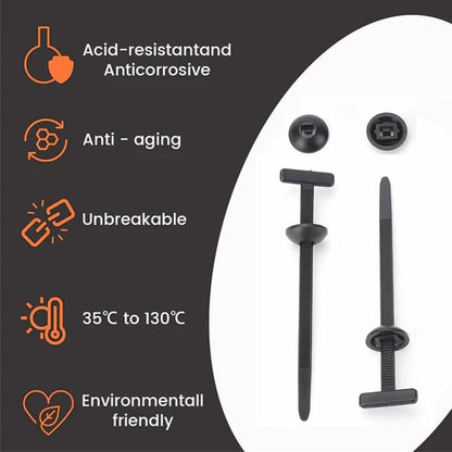 jeseea 100PCS Nylon Universal Cable Tie Buckle Heavy Duty Self-Locking