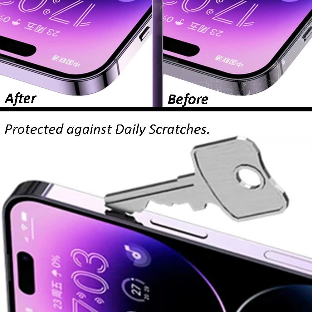 iyanzi iPhone 14 Pro Frame Protective Ultra Thin TPU Hydrogel Film 3 Pack