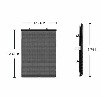 AionneWie Retractable Blackout Roller Blinds with Suction Cups 16x49in