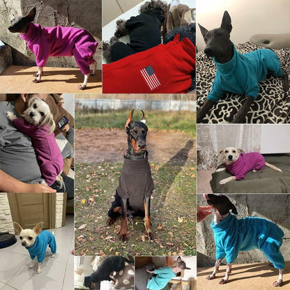 kims cosiart Polar Fleece Dog Jacket Windproof Warm Padded Coat Red Size S