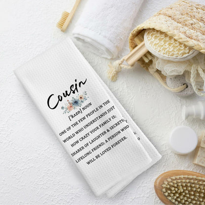 TAEDIN Cousin Gifts Kitchen Towels 16x24in Decorative Absorbent Tea Towel