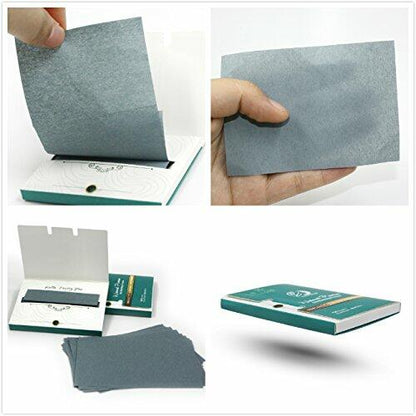Travel Makeup Mirror with Facial Oil Blotting Sheets 100 Count Rose