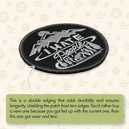 Funny Tactical Morale Patch "I Hate People" for Jackets, Bags, Gear