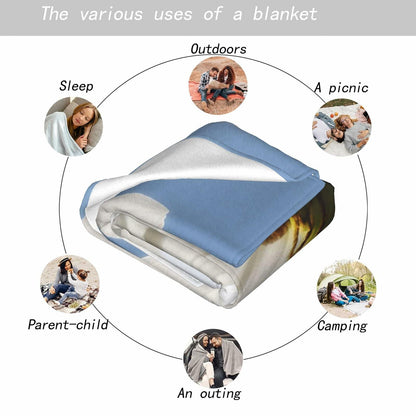 MIEPOS Blue Eagle Throw Blanket 50x60 Soft Lightweight Flannel Bird Decor
