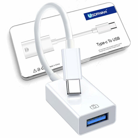 Usdrwam 8-Pin Male to USB 3.0 Female OTG Adapter Cable 2 Ports